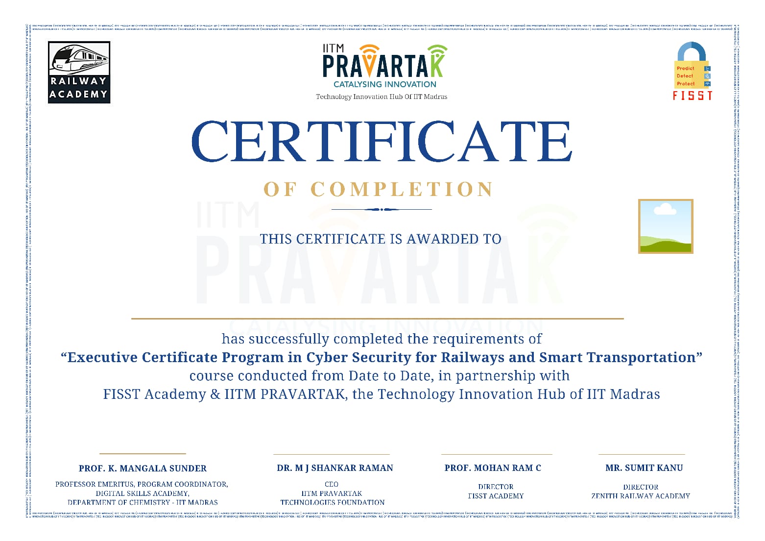 Certificate of completion preview